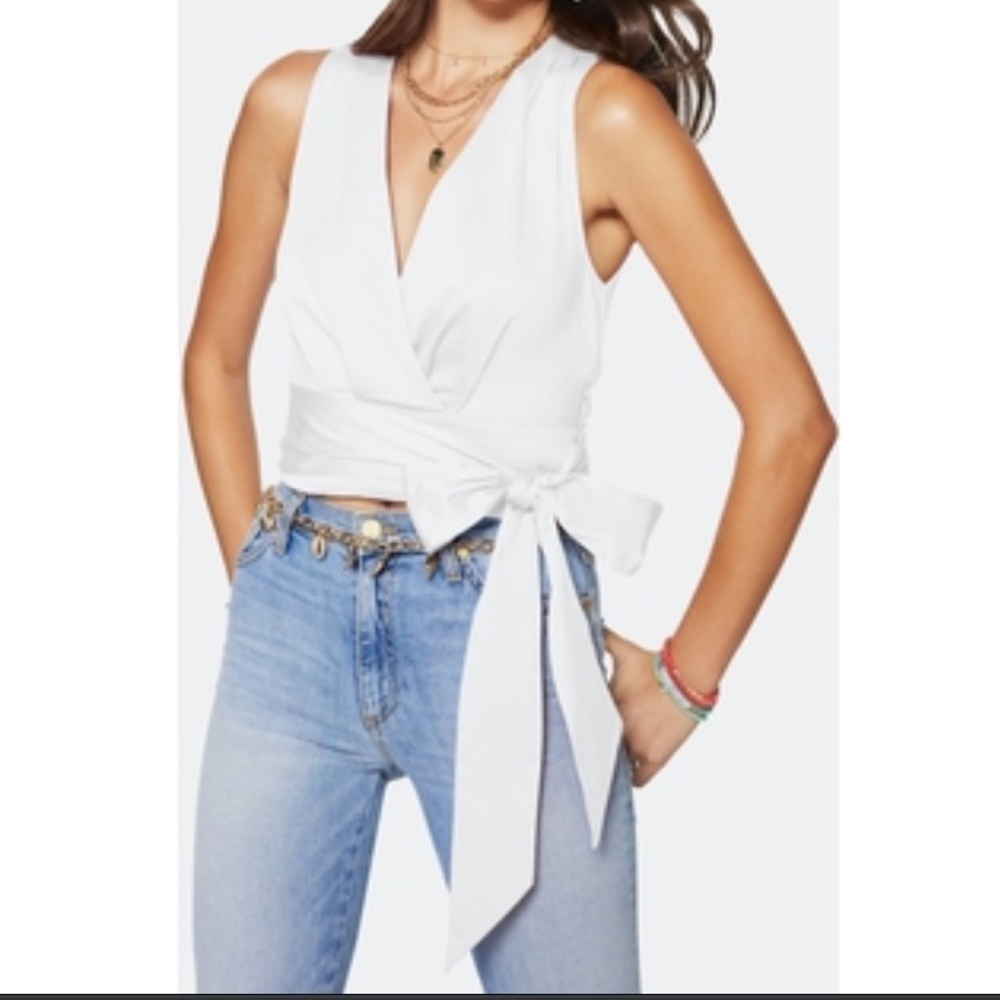 Revolve wrap crop top